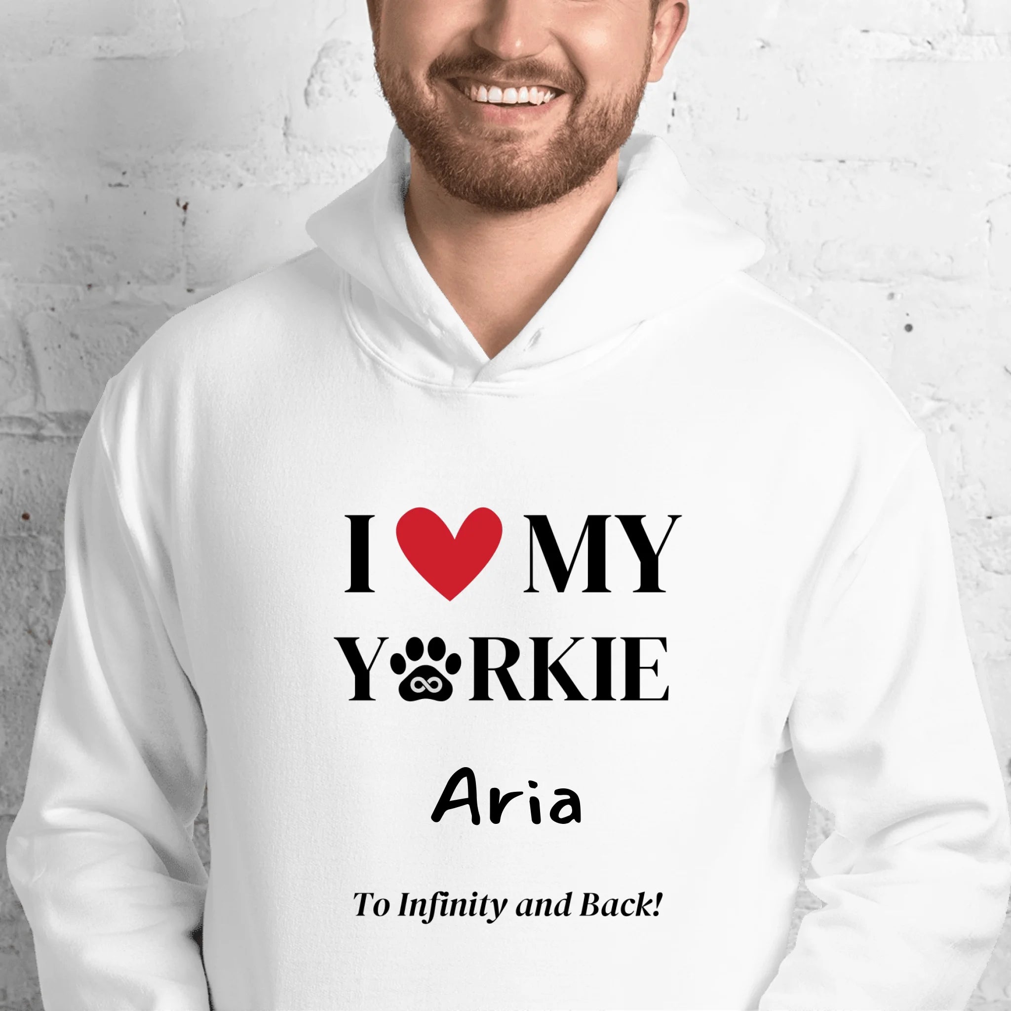 I Love My Dog To Infinity Customizable Hoodie