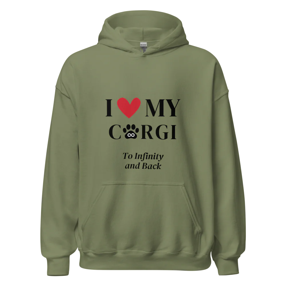 I Love My Corgi to Infinity Hoodie - Cool Gear Pro