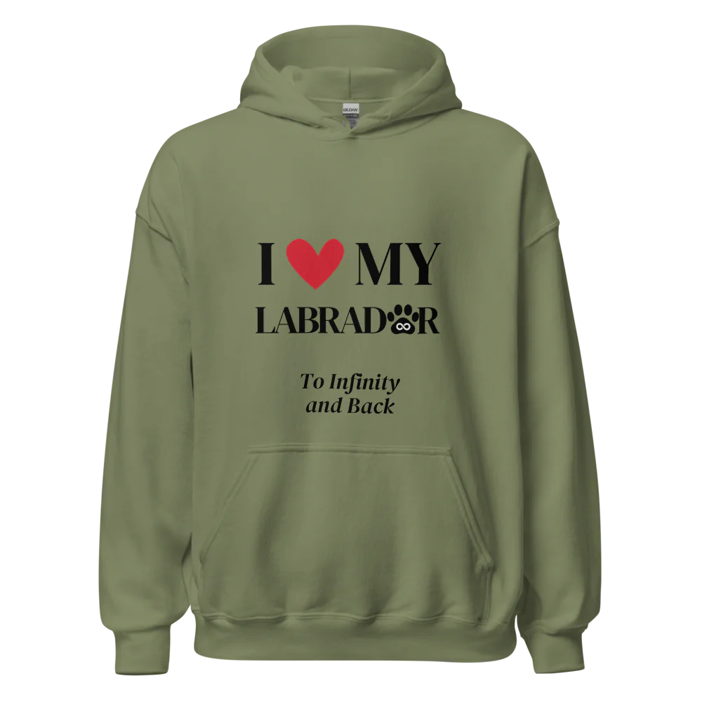 I Love My Labrador to Infinity Hoodie - Cool Gear Pro