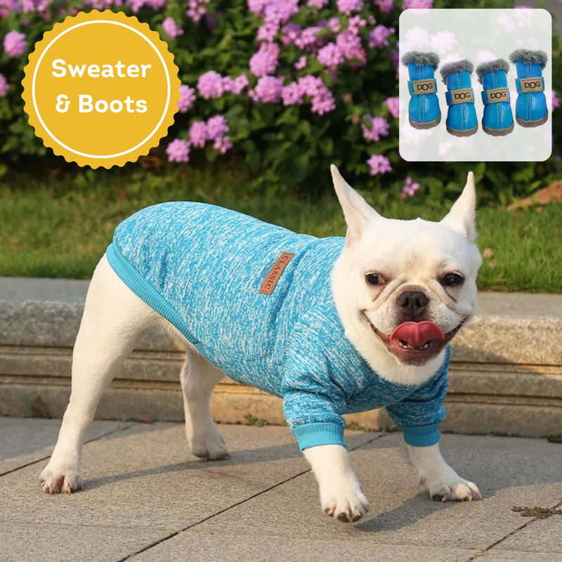 Classic Sweater & Boots - Blue - Cool Gear Pro