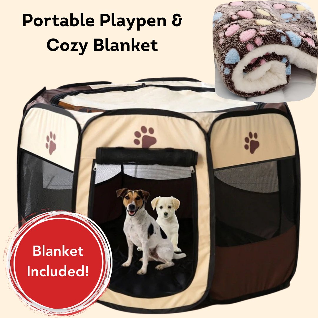 Doggy Portable Playpen & Blanket - Cool Gear Pro