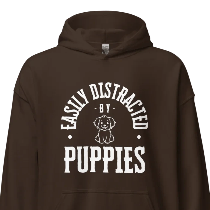 Easily Distracted by Puppies Hoodie - Cool Gear Pro