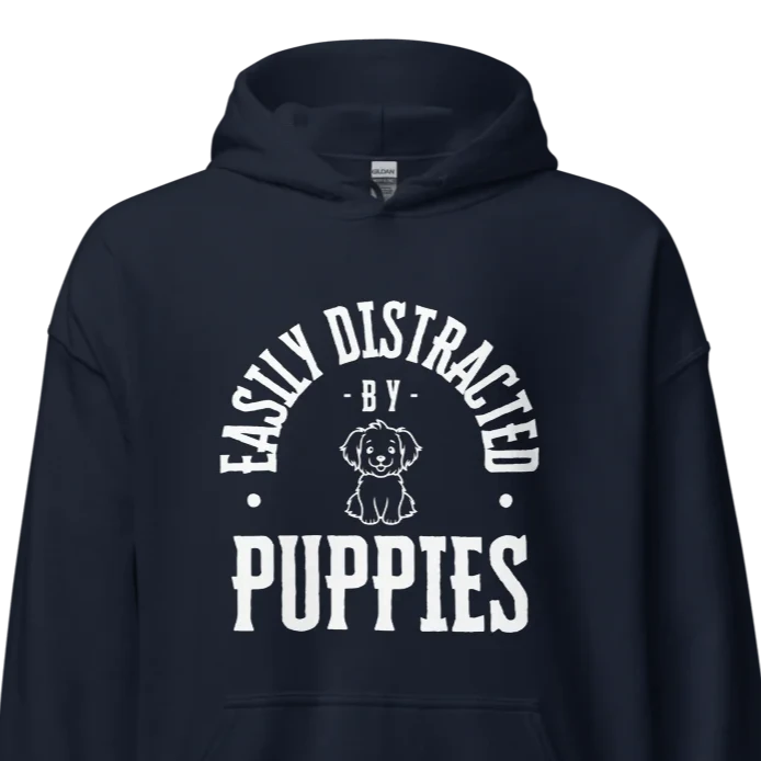 Easily Distracted by Puppies Hoodie - Cool Gear Pro