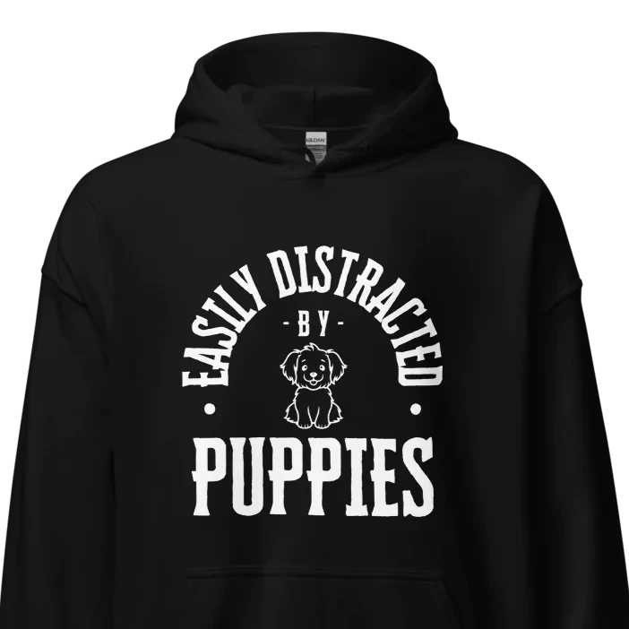 Easily Distracted by Puppies Hoodie - Cool Gear Pro