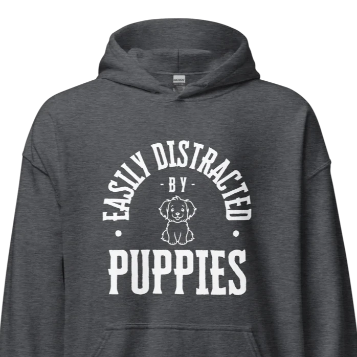 Easily Distracted by Puppies Hoodie - Cool Gear Pro