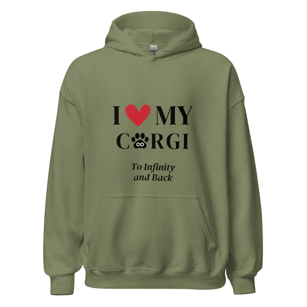 I Love My Corgi to Infinity Hoodie - Cool Gear Pro