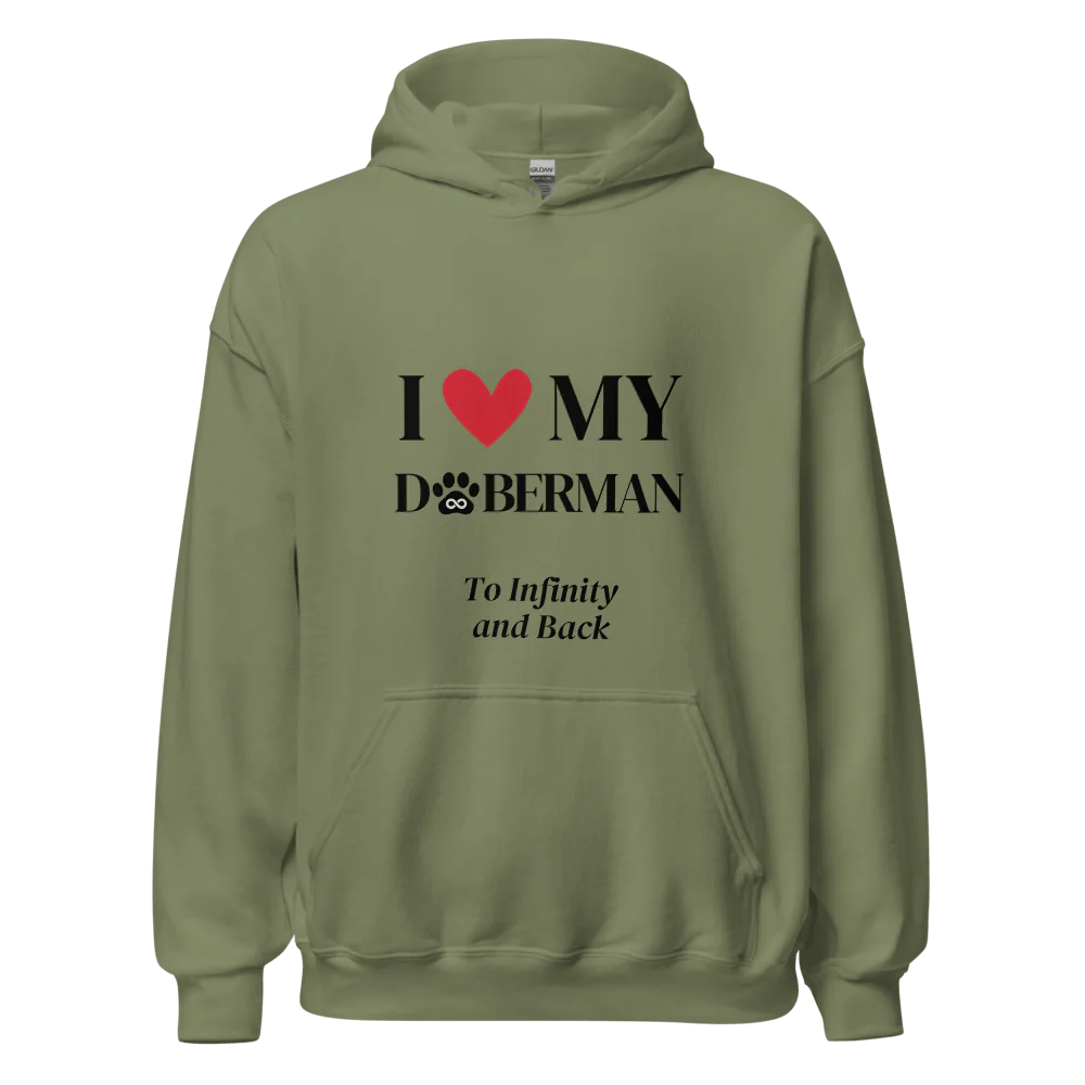 I Love My Doberman to Infinity Hoodie - Cool Gear Pro