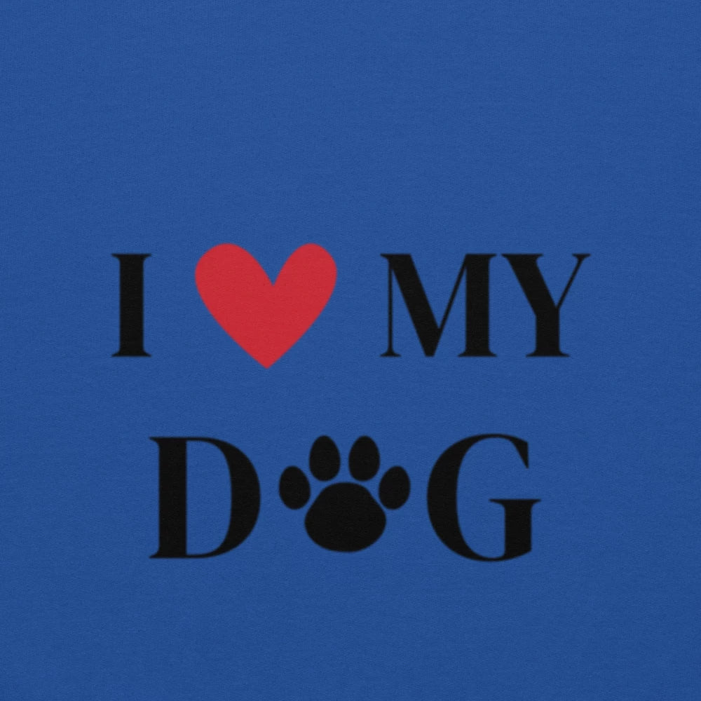 I Love My Dog Hoodie Blue - Cool Gear Pro