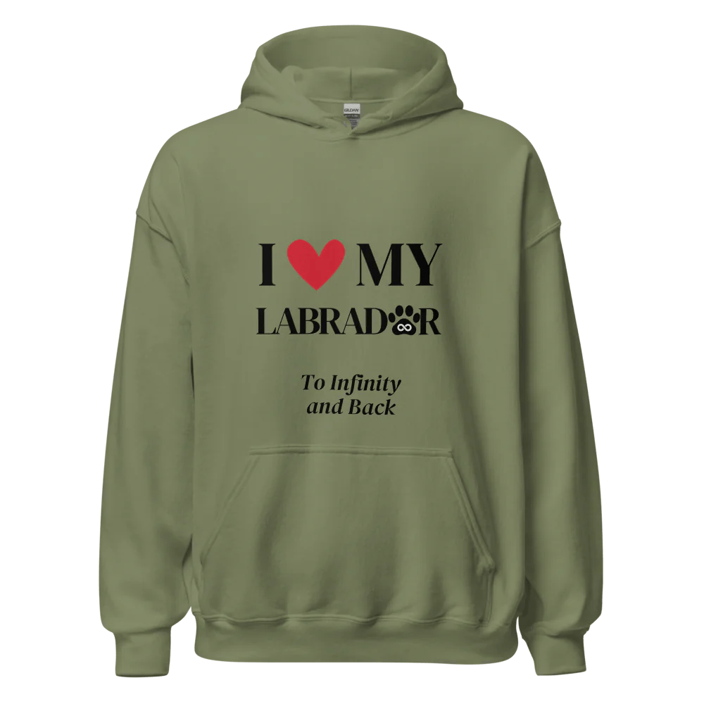 I Love My Labrador to Infinity Hoodie - Cool Gear Pro