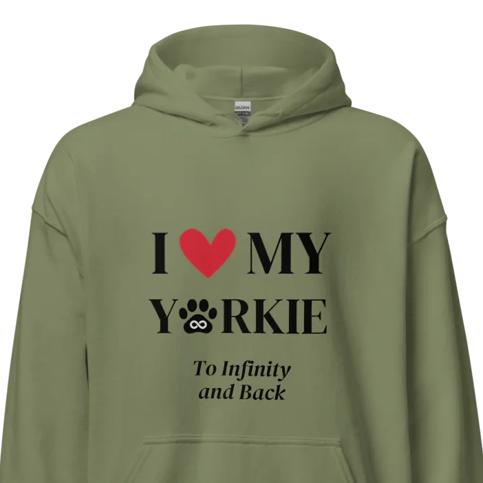 I Love My Yorkie To Infinity Hoodie - Cool Gear Pro