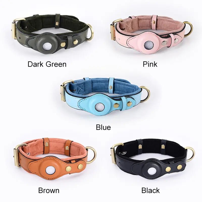 Leather Anti-Lost Dog Collar - Cool Gear Pro