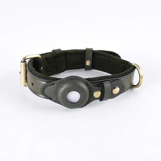 Leather Anti-Lost Dog Collar - Cool Gear Pro