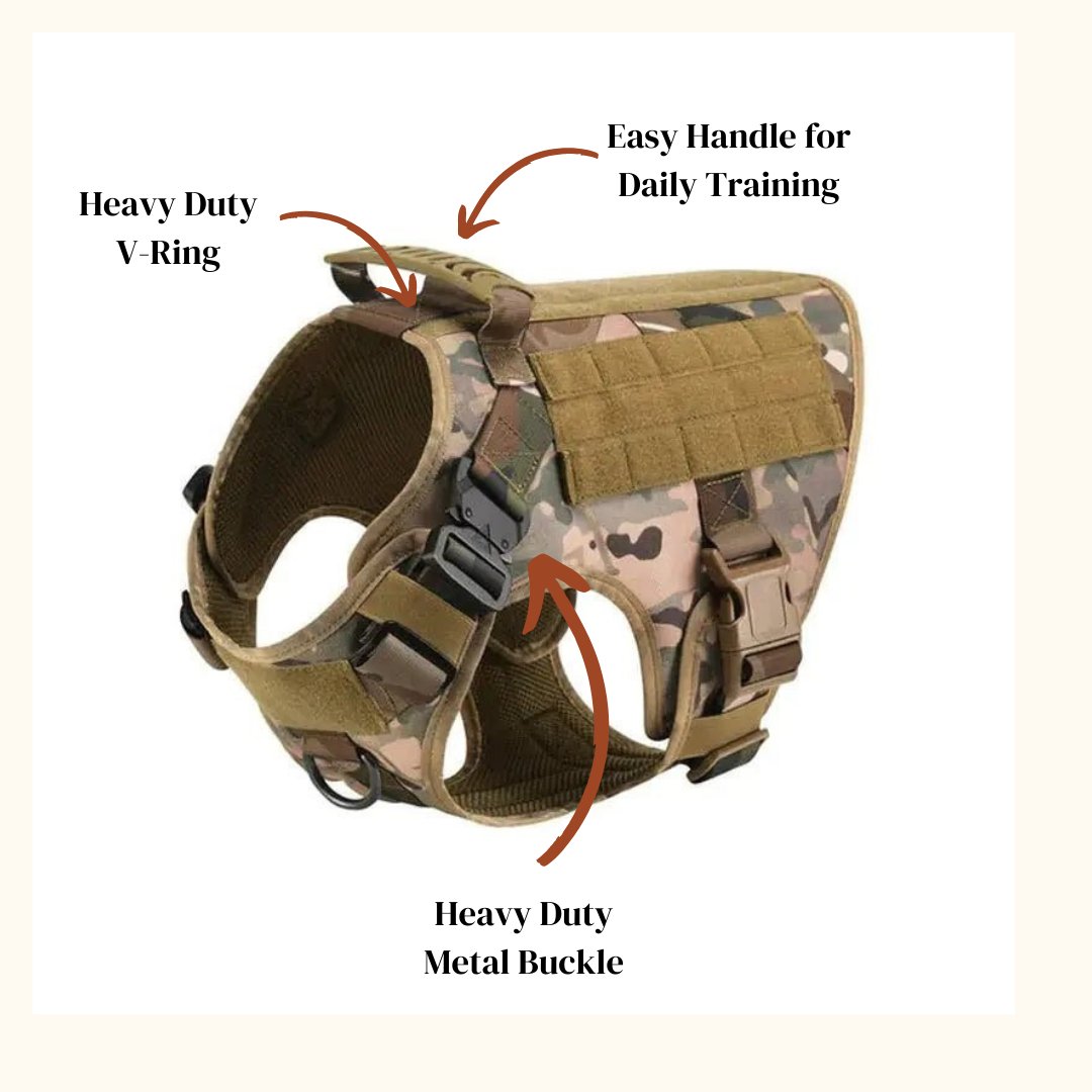 Metal Buckle Tactical Dog Harness - Cool Gear Pro