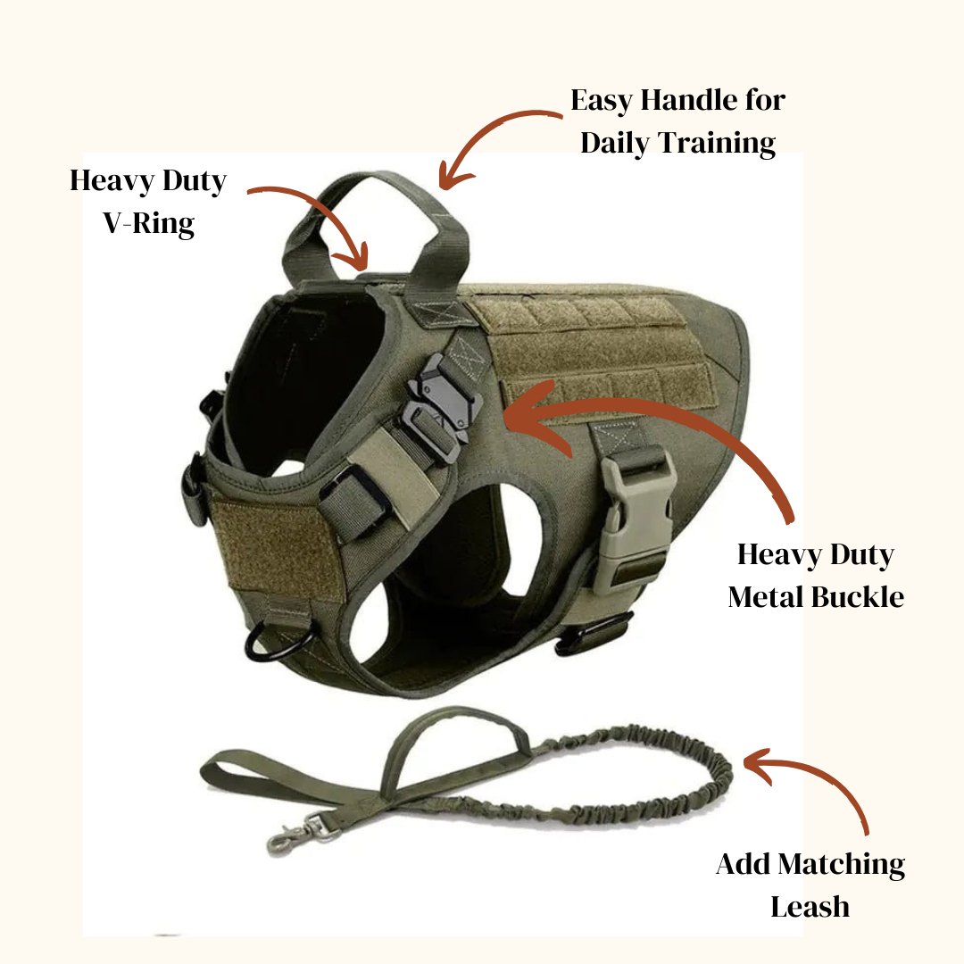 Metal Buckle Tactical Dog Harness - Cool Gear Pro