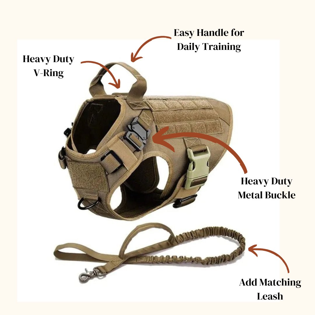 Metal Buckle Tactical Dog Harness - Cool Gear Pro