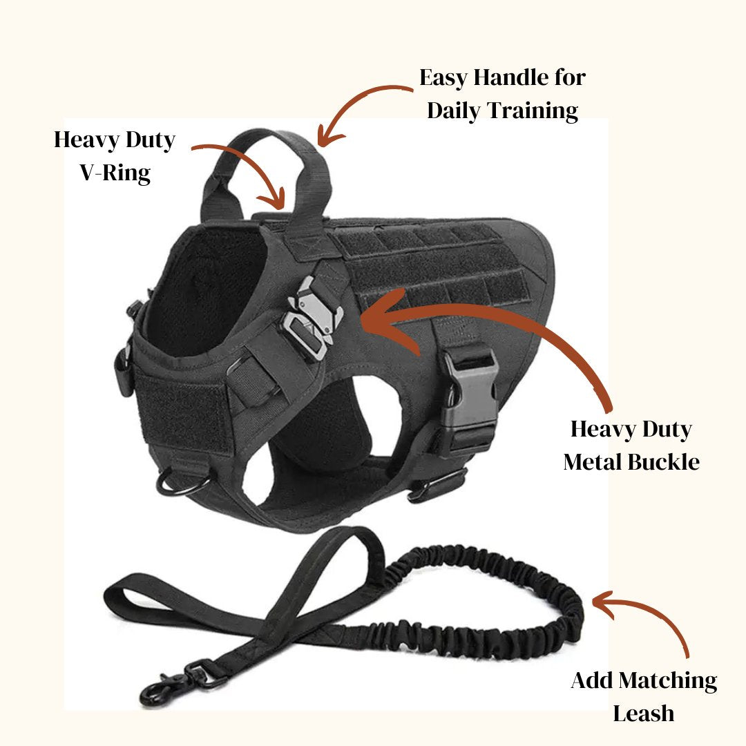 Metal Buckle Tactical Dog Harness - Cool Gear Pro