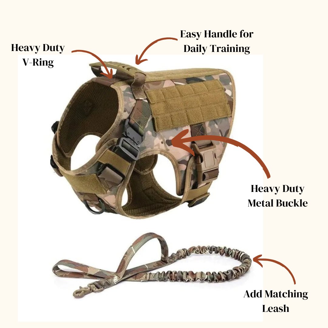 Metal Buckle Tactical Dog Harness - Cool Gear Pro