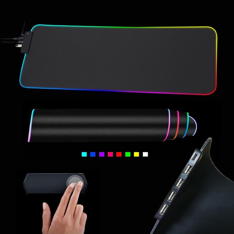 RGB Mouse Pad with Cable - Cool Gear Pro