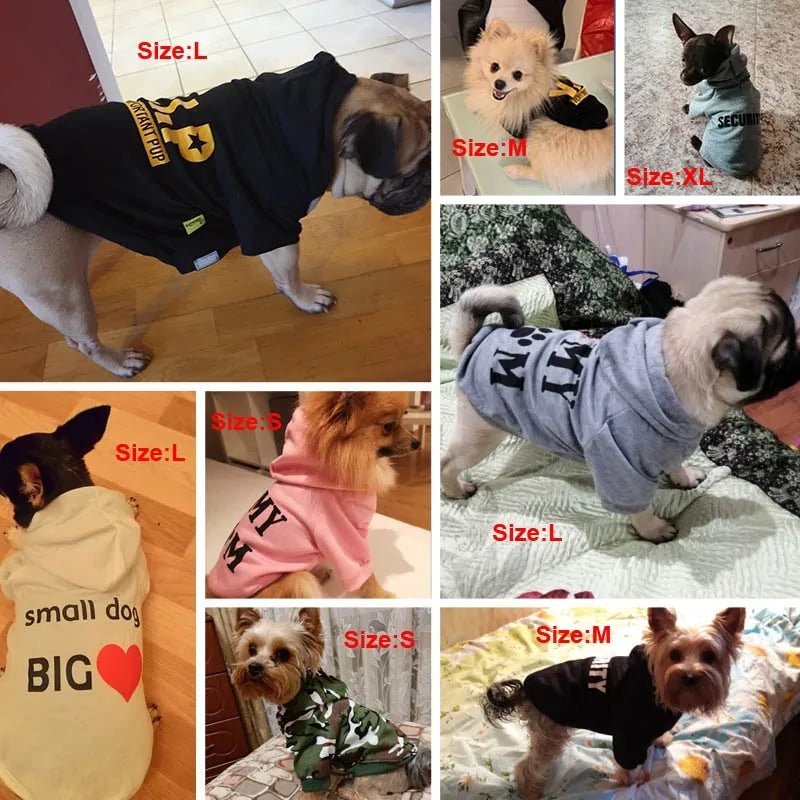 Security Dog Clothes Small Dog Hoodie Coat - Cool Gear Pro