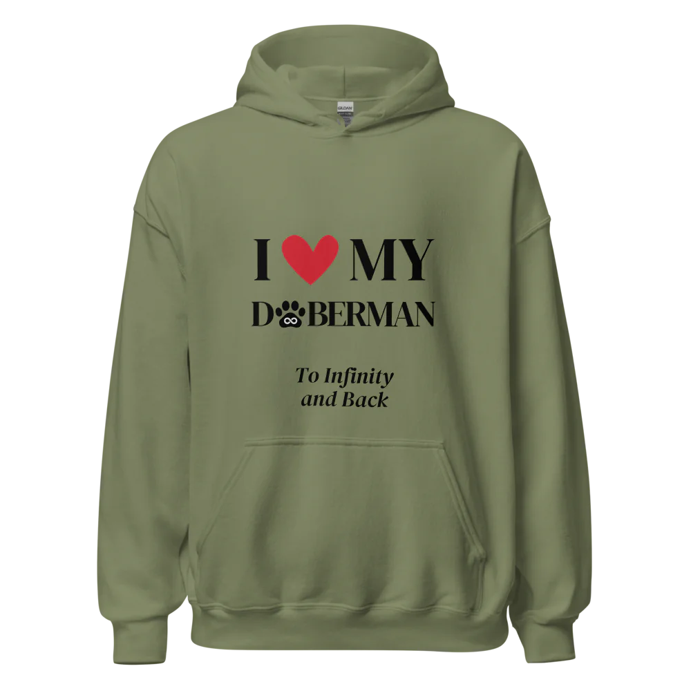 I Love My Doberman to Infinity Hoodie - Cool Gear Pro